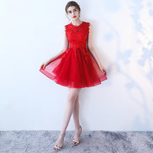 Load image into Gallery viewer, Lace Embroidered Short Tulle Party Evening Dress
