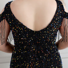 Load image into Gallery viewer, 3XL/4XL Long Sequin Plus Size Performance Banquet Evening Dress
