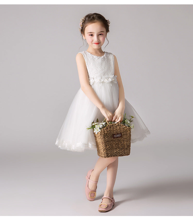 プロモーション 110-170cm 子供用プリンセスドレス ジュニア リトルガールズ パフォーマンスドレス フラワーガールドレス