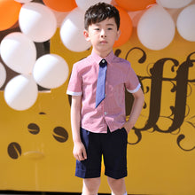 画像をギャラリービューアに読み込む, 子供の日パフォーマンススーツ ジュニア小学校制服 女の子 男の子 サスペンダー ズボン スカート セット
