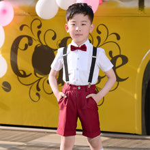 画像をギャラリービューアに読み込む, 子供の日パフォーマンススーツ ジュニア小学校制服 女の子 男の子 サスペンダー ズボン スカート セット
