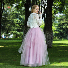 Load image into Gallery viewer, High Slit Asymmetrical Floor Length Long Puffy Tulle Skirt

