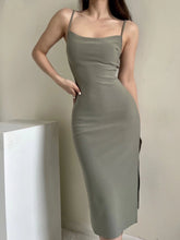 Load image into Gallery viewer, 6 Colorway French Style Spaghetti Slit Midi Casual Dress
