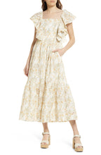 Load image into Gallery viewer, Ruffle Floral Eyelet Midi Casual Dress
