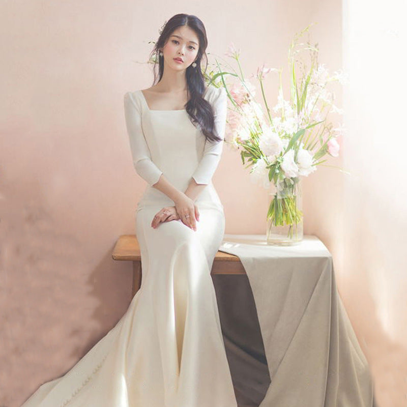 Intimate Wedding Gown / Korean Style Wedding Gown by Stephani Janet Bridal  & Couture | Bridestory.com