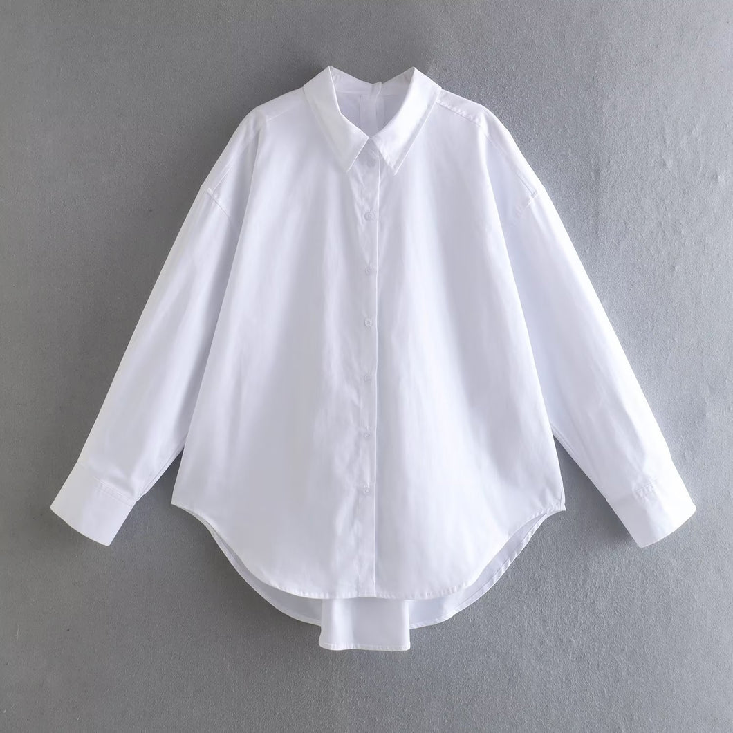 2022 Summer Cotton Oversized Poplin Shirt