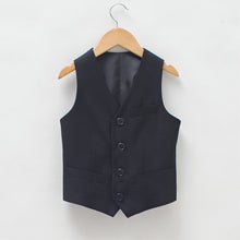 Load image into Gallery viewer, Kids Black Performance Clothing Little Boy&#39;s Texudo Waistcoat
