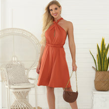 Load image into Gallery viewer, Multiway Wearing Method Tied Bandage Flare Plus Size Bridesmaid Evening Dress
