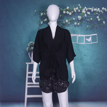 Load image into Gallery viewer, Printed Tie Dye Solid Three Quarter Sleeve Kimono Beachwear Cover Up
