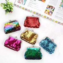 Load image into Gallery viewer, Kids 3 Inch Sequin Clip Change Earphone USB Cable Storage Mini Bag

