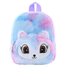 Load image into Gallery viewer, Unicorn Plush Small Schoolbag Gilrs Casual Cartoon Backpack Storage Bag
