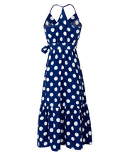 Load image into Gallery viewer, Polka Dot Spaghetti Strap Beachwear Vacation Dress
