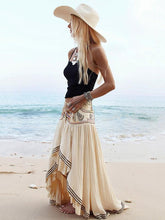 Load image into Gallery viewer, Pretty embroidered beading muslim ethnic style indian beach skirt
