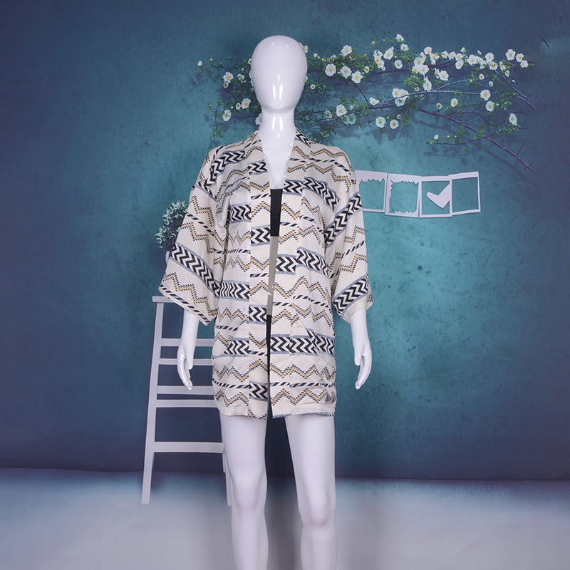 Three Quarter Sleeve Kimono Beachwear Bikini Cover Up