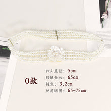 Load image into Gallery viewer, Vintage Elastic Pearl Chain Style Flower Buckle Corset Belts
