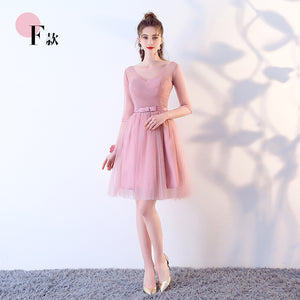 Multiple Designs Dusty Pink Blue Bridesmaid Marriage Evening Dress