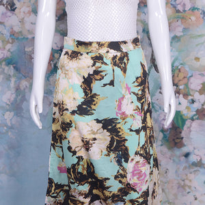 High End Floral Long Beach Skirts Casual Maxi Straight Skirt