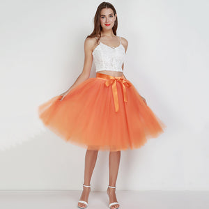 7-layer 65cm Puffy Tutu A Line Tulle skirt