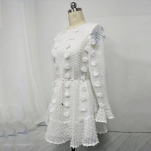 Load image into Gallery viewer, Jacquard Belted Long Sleeve Mini Dress
