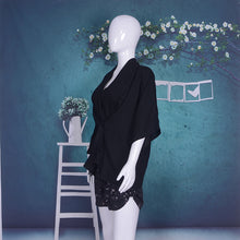 Load image into Gallery viewer, Printed Tie Dye Solid Three Quarter Sleeve Kimono Beachwear Cover Up
