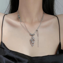 Load image into Gallery viewer, Chinese Style Earrings Long Metal Necklace Set
