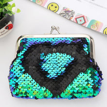 Load image into Gallery viewer, Kids 3 Inch Sequin Clip Change Earphone USB Cable Storage Mini Bag
