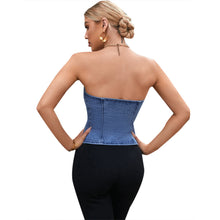 Charger l&#39;image dans la galerie, Casual Trendy Tube Bustier Sexy Backless Denim Cami Top
