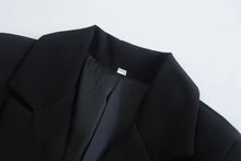 Load image into Gallery viewer, 2022 Autumn New Design Draped Casual Midi Solid Casual Blazer
