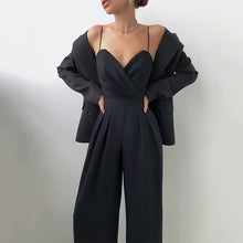 Load image into Gallery viewer, Spaghetti Wide Leg Pleated Jumpsuit
