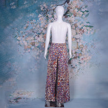 Load image into Gallery viewer, Ladies Floral Leopard Printed Wide Leg Casual Trousers Beachwear Pants
