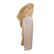 Laden Sie das Bild in den Galerie-Viewer, Satin One Shoulder Asymmetrical Slit Evening Dress
