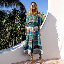Load image into Gallery viewer, Women Hot Sale Bohemian Print Dress Beachwear Dress
