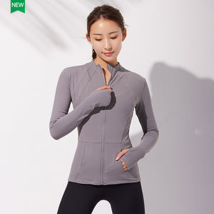 女性用フード付きランニングジムヨガフィットネスジャケット