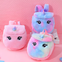 Load image into Gallery viewer, Unicorn Plush Small Schoolbag Gilrs Casual Cartoon Backpack Storage Bag

