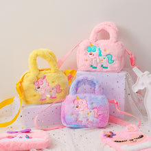 画像をギャラリービューアに読み込む, キッズ ガールズ かわいいユニコーン ハンドバッグ スリングバッグ
