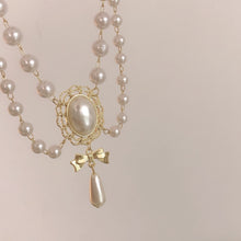 Load image into Gallery viewer, Lolita Style Handmade White Pearl Sweetheart Pendant Necklace
