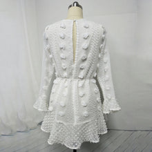 Load image into Gallery viewer, Jacquard Belted Long Sleeve Mini Dress
