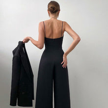 Load image into Gallery viewer, Spaghetti Wide Leg Pleated Jumpsuit
