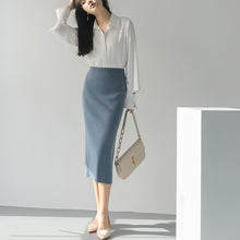 Load image into Gallery viewer, Woman Fashion Cuff Long Sleeve Satin Elegant Shirt
