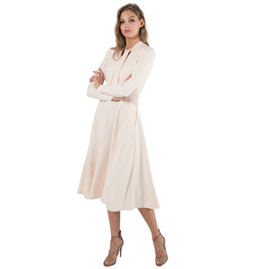 Gorgeous Velvet V Neck A-Line Long Sleeve Burgundy Dress