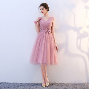 Multiple Designs Dusty Pink Blue Bridesmaid Marriage Evening Dress