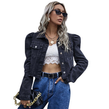 Load image into Gallery viewer, Fashion Turn-down Collar Short Casual Denim Jacket
