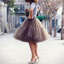 Load image into Gallery viewer, High Waist Pleated Tulle Skirt Adult Tutu Short Puffy Skirts

