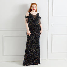 Load image into Gallery viewer, 3XL/4XL Long Sequin Plus Size Performance Banquet Evening Dress
