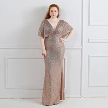 Load image into Gallery viewer, XXXL/XXXXL Long Sequin Super Plus Size Performance Banquet Evening Dress
