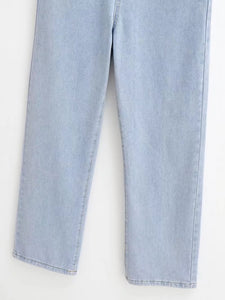 2022 Autumn New Design Denim Pants High Waist Wide Leg Straight Jeans