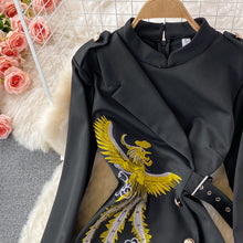 Load image into Gallery viewer, Autumn Vintage Chinese Style Phoenix Embroidered Midi Formal Event Dress
