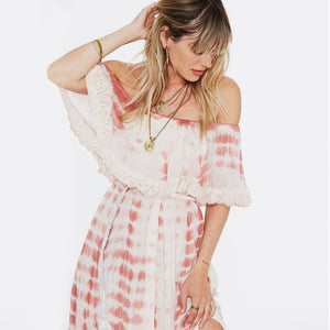 Vestito estivo con spalle scoperte e spacco più popolare, da donna occidentale, da spiaggia, abito lungo a trapezio, casual 