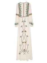 Laden Sie das Bild in den Galerie-Viewer, floor length long lantern sleeves ethnic dress
