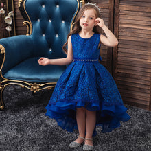 Load image into Gallery viewer, 120-170cm Kids Junior Princess Train Lace Performance Dress
